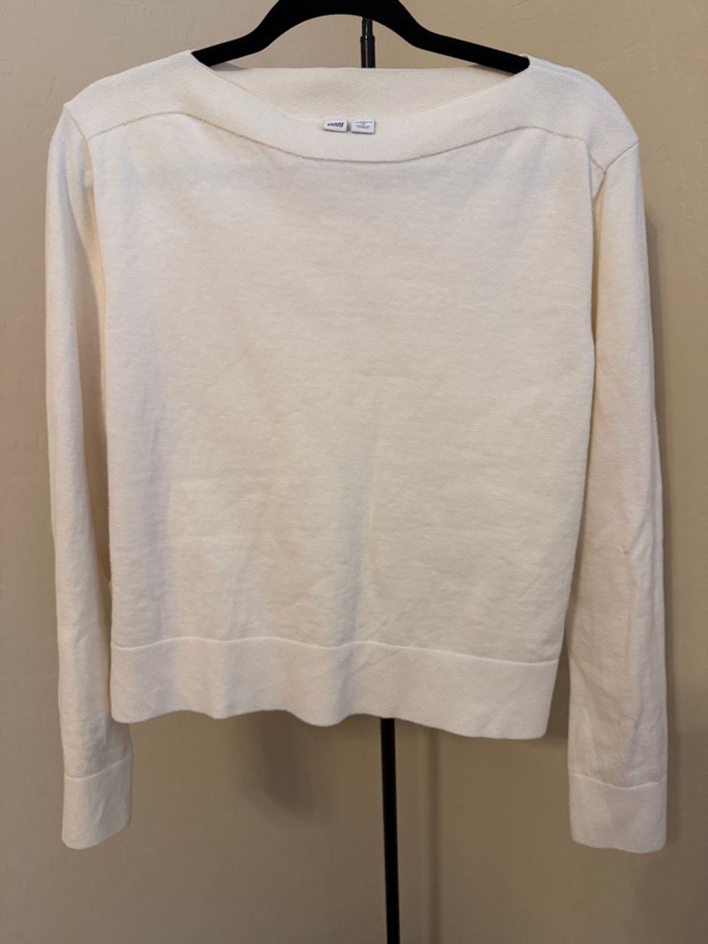 Uniqlo Cream Knit Boatneck Top size M